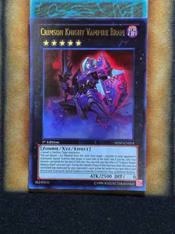 Yugioh Crimson Knight Vampire Bram SHSP-EN054 Ultra Rare 1st Ed LP - Image 1