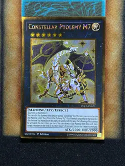 Yugioh Constellar Ptolemy M7 PGL3-EN071 Gold Rare 1st Ed NM - Image 1