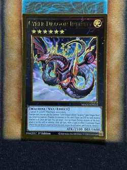 Yugioh Cyber Dragon Infinity MAGO-EN033 Gold Rare Alt Art 1st Ed NM - Image 1