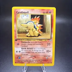 Pokemon TCG Cyndaquil Neo Genesis 57/111 1st Edition Common WOTC Vintage NM -j - Image 1