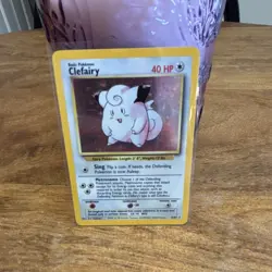 Pokemon TCG Clefairy Rare Unlimited 40 HP 5/102 English 1999 WOTC - Image 1