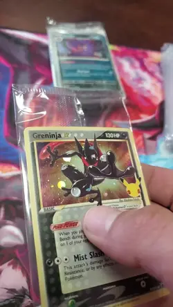 Greninja Gold Star Sealed SWSH144 2021 Celebrations Black Star Promo w/Swirl - Image 2