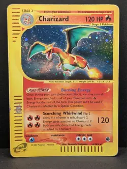 Charizard Holo Expedition Ultra Rare Pokemon TCG Nintendo e-Reader MP - Image 1