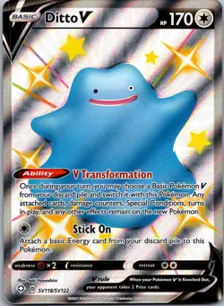 Ditto V SV118/SV122 - Shining Fates: Shiny Vault Pokemon TCG NM - Image 1