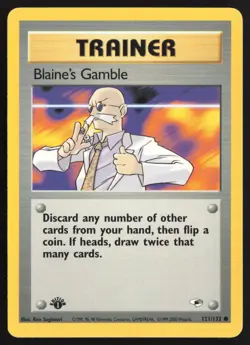 Blaine's Gamble 121/132 | 1st Edition Gym Heroes | Pokemon NM - Image 1
