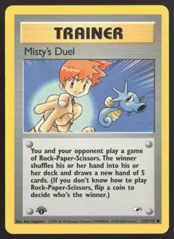 Misty's Duel 123/132 | 1st Edition Gym Heroes | Pokemon NM - Image 1