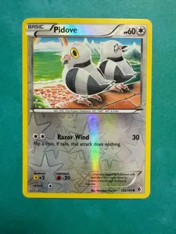 Pidove 123/149 Common Boundaries Crossed Pokemon Reverse Holo Moderately Played - Image 1