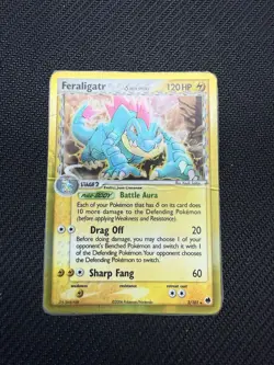 Pokemon Feraligatr Delta Species 2/101 Holo EX Dragon Frontiers Damaged - Image 1