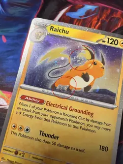 Raichu 026/165 Cosmos Holo Sam's Club Exclusive Promo Pokemon TCG: 151 X2 SWIRL - Image 4