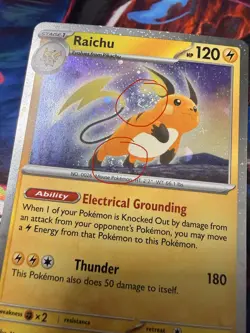 Raichu 026/165 Cosmos Holo Sam's Club Exclusive Promo Pokemon TCG: 151 X2 SWIRL - Image 5