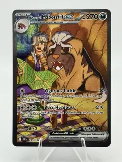 Pokemon TCG Arven's Mabosstiff EX #235/182 Sv10: Destined Rivals Illustration NM - Image 1
