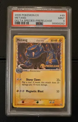 Prerelease Metang 49/113 PSA 9 EX Delta Species Pokemon TCG - Image 1