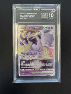 TAG 10 Pokemon TCG Mewtwo VSTAR 031/071 Pokemon GO Holo Triple Rar… - Image 1