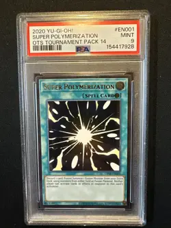 Yugioh! OP14-EN001 Super Polymerization PSA 9 - Image 1