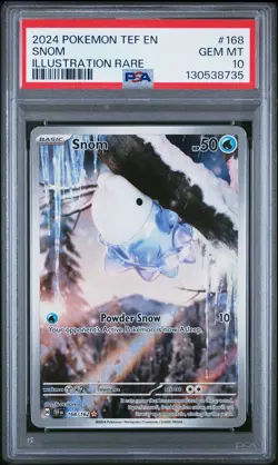 Pokemon TCG Snom 168/162 Temporal Forces Holo Card Illustration Rare PSA 10 - Image 1