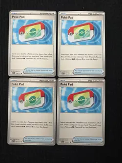 Lot of 4 Pokemon TCG Poke Pad Trainer-Cards ASC 198/217 NM Playset - Image 1