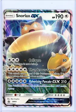 💥 2016 Pokemon JUMBO Snorlax GX Oversized Promo Card SM05 Full Art Holo - Image 1