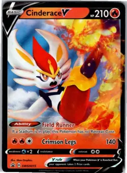 Cinderace V Holo Promo SWSH: Sword & Shield Promo Cards SWSH015 NM - Image 1