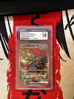 CGC 10 Roaring Moon ex 218/187 SAR Terastal Festival ex Japanese Pokemon Card - Image 1