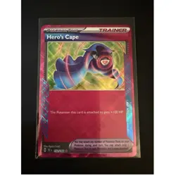 Pokemon TCG- Hero's Cape 152/162 SV05 Temporal Forces Ace SPEC Card Near Mint - Image 1