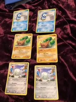 Vintage Pokemon Card Lot DP Era Piplup Bonsly Magnemite Eevee Riolu LP/MP - Image 1