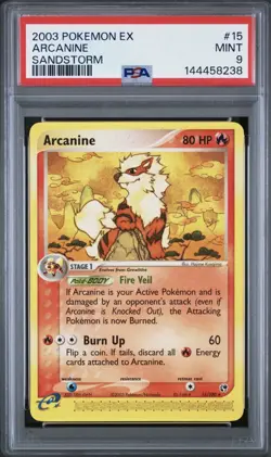 The Pokemon Company Arcanine 15/100 Sandstorm PSA 9 English Rare Regular - Image 1