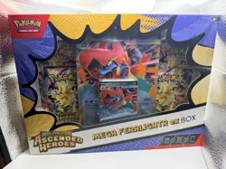 Pokemon TCG Mega Evolution Ascended Heroes Mega Feraligatr ex Box HOT! - Image 1