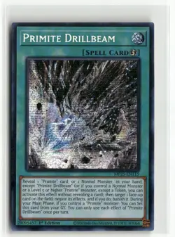 Yugioh Primite Drillbeam MP25-EN115 Prismatic Secret Rare NM 1st Ed - Image 1