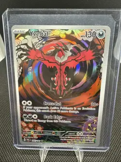 2023 Pokemon Paradox Rift Yveltal #205/182 Illustration Rare - Image 1