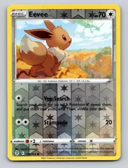 Eevee 125/203 Common Evolving Skies Pokemon Reverse Holo w/ Rayquaza Cameo - Image 1