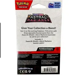 🔥 Pokemon TCG 🔥 Astral Radiance 3 Pack Hanger Box New Factory Sealed | SWSH - Image 4
