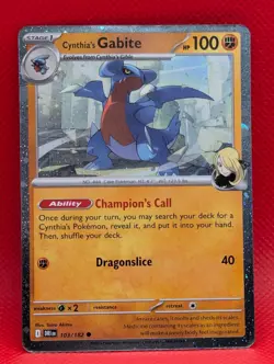 CYNTHIA'S GABITE (COSMOS HOLO) 103/182 DESTINED RIVALS POKEMON LP - Image 1