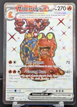 Pokemon Magcargo ex #191/167 English Twilight Masquerade Ultra Rare Full Art - Image 1