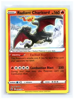 💥 2023 Pokemon RADIANT CHARIZARD #020/159 Crown Zenith HOLO - Image 1