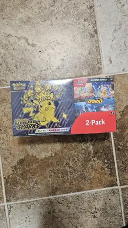 Pokemon TCG Surging Sparks ETB & Booster Bundle Costco 2 Pack, Factory Sealed - Image 1