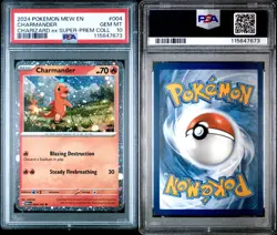 2024 Pokemon Mew EN #004 Charmander Charizard ex Super-Premium Collection PSA 10 - Image 3