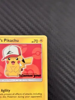 Pokemon Ash's Pikachu Promo Regular 70 HP Basic SM109 SM 2017 TCG - Image 2