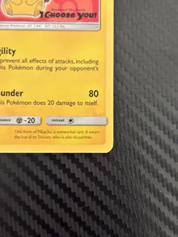Pokemon Ash's Pikachu Promo Regular 70 HP Basic SM109 SM 2017 TCG - Image 3