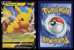 Pikachu V SWSH061 Holo Promo Sword & Shield Promo Pokemon NM - Image 3