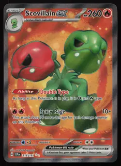 Scovillain ex 216/191 Ultra Rare Surging Sparks Pokemon NM - Image 1
