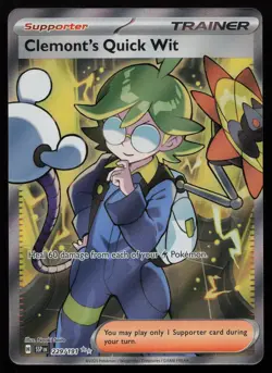 Clemont's Quick Wit 229/191 Ultra Rare Surging Sparks Pokemon NM - Image 1