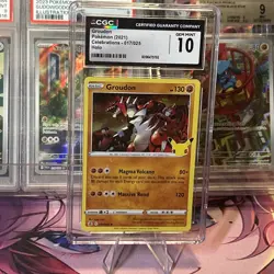 Pokemon TCG Groudon 017/025 Celebrations Holo CGC 10 - Image 1