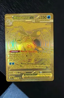 Pokemon TCG Chaos Rising Mega Greninja Ex Mega Hyper Rare 122/086 English GOLD - Image 1