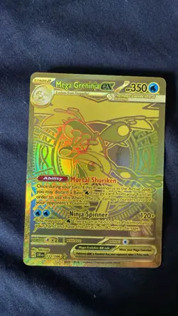 Pokemon TCG Chaos Rising Mega Greninja Ex Mega Hyper Rare 122/086 English GOLD - Image 4