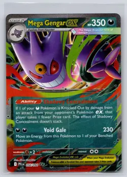 Mega Gengar ex 056/094 Double Rare Phantasmal Flames Pokemon Near Mint - Image 1