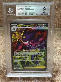 Pokemon 2026 Mega Gengar ex 284/217 SIR Ascended Heroes MINT BGS 9 - Image 1