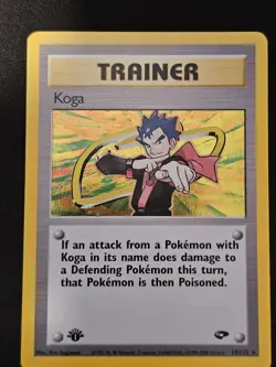 Pokemon TCG Koga Holo 19 Gym Challenge 1st Ed Mint Near Mint - Image 1