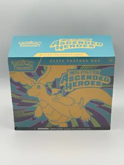 POKEMON TCG ASCENDED HEROES ETB ELITE TRAINER BOX FACTORY SEALED (SLIGHT TEAR) - Image 1