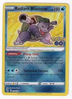 Holo Radiant Blastoise 018/078 Pokemon GO | NM - Image 1