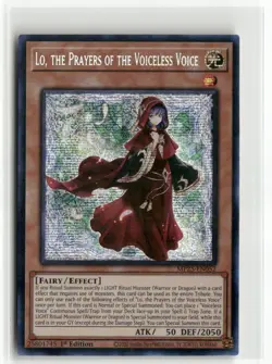 Yugioh Lo, the Prayers of the Voiceless Voice MP25-EN052 Prismatic SR NM 1st Ed - Image 1